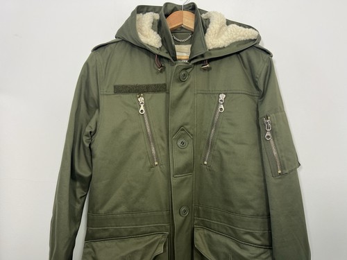 ERDEM x H&M Herren Parka Borg gefüttert Baumwolle Gr. S Khaki Grün Mantel Jacke - Bild 3 von 17