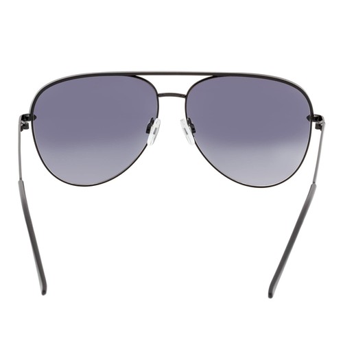 KEY - Oversize große flache Gläser Metall Pilotenbrille schwarz lavendelfarbene Gläser - Bild 7 von 10