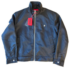 New HUGO BOSS Logo Black Water Resistant Full Zip Jacket M