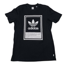 Adidas The 3 Stripes Size M Black Tee