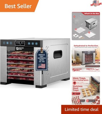 Pro Food Dehydrator with 600W Power & 48-Hour Timer - Ideal for Jerky & Fruits