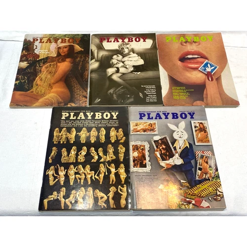5 Playboy Magazines from 1973