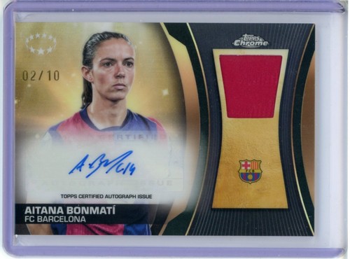 2024-25 TOPPS CHROME UEFA WOMEN'S UCL BLACK PATCH AUTO AITANA BONMATI /10