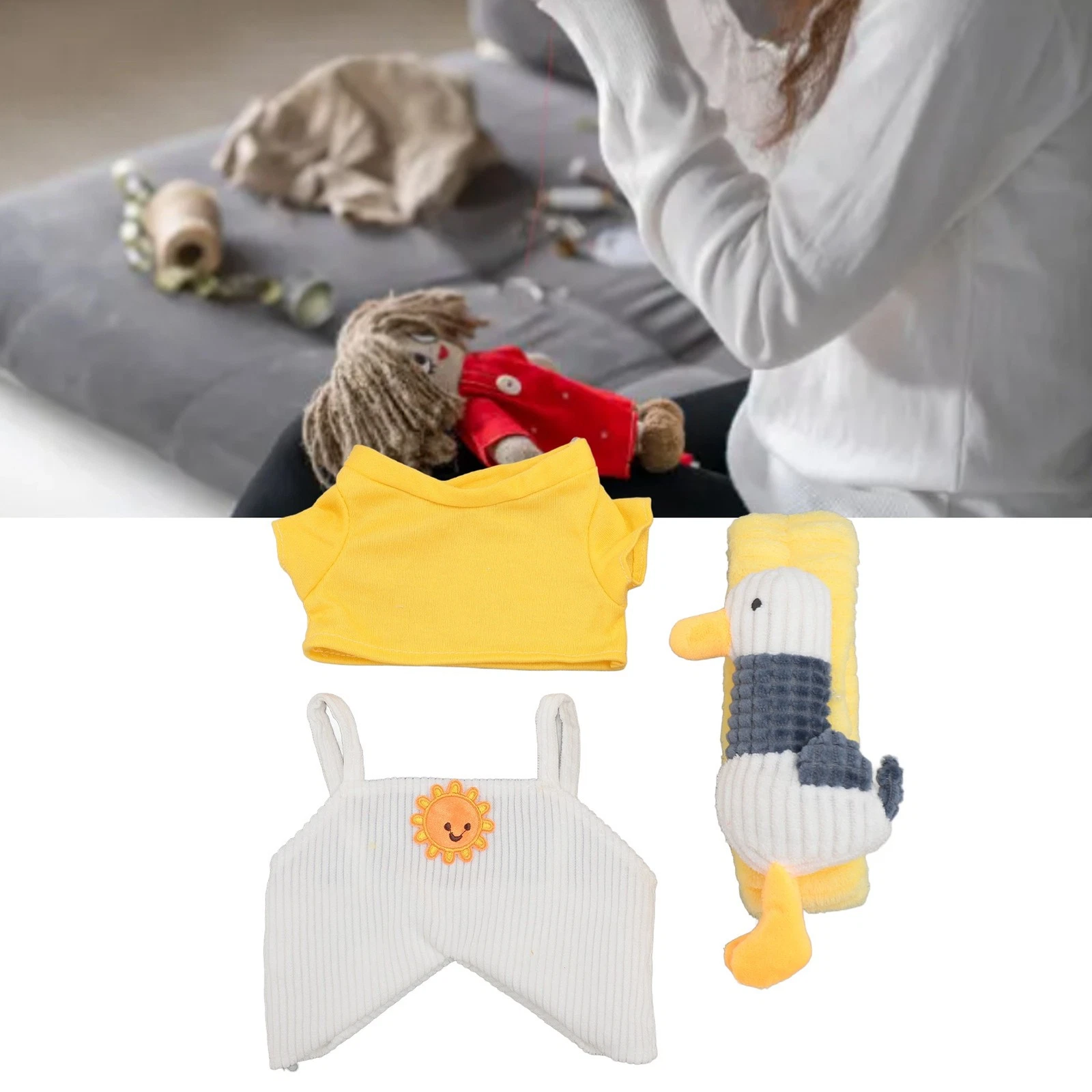 VETEMENTS Peluche pupazzo vestiti adorabile anatra peluche giocattolo vestiti bambola vestito cotone lavabile.