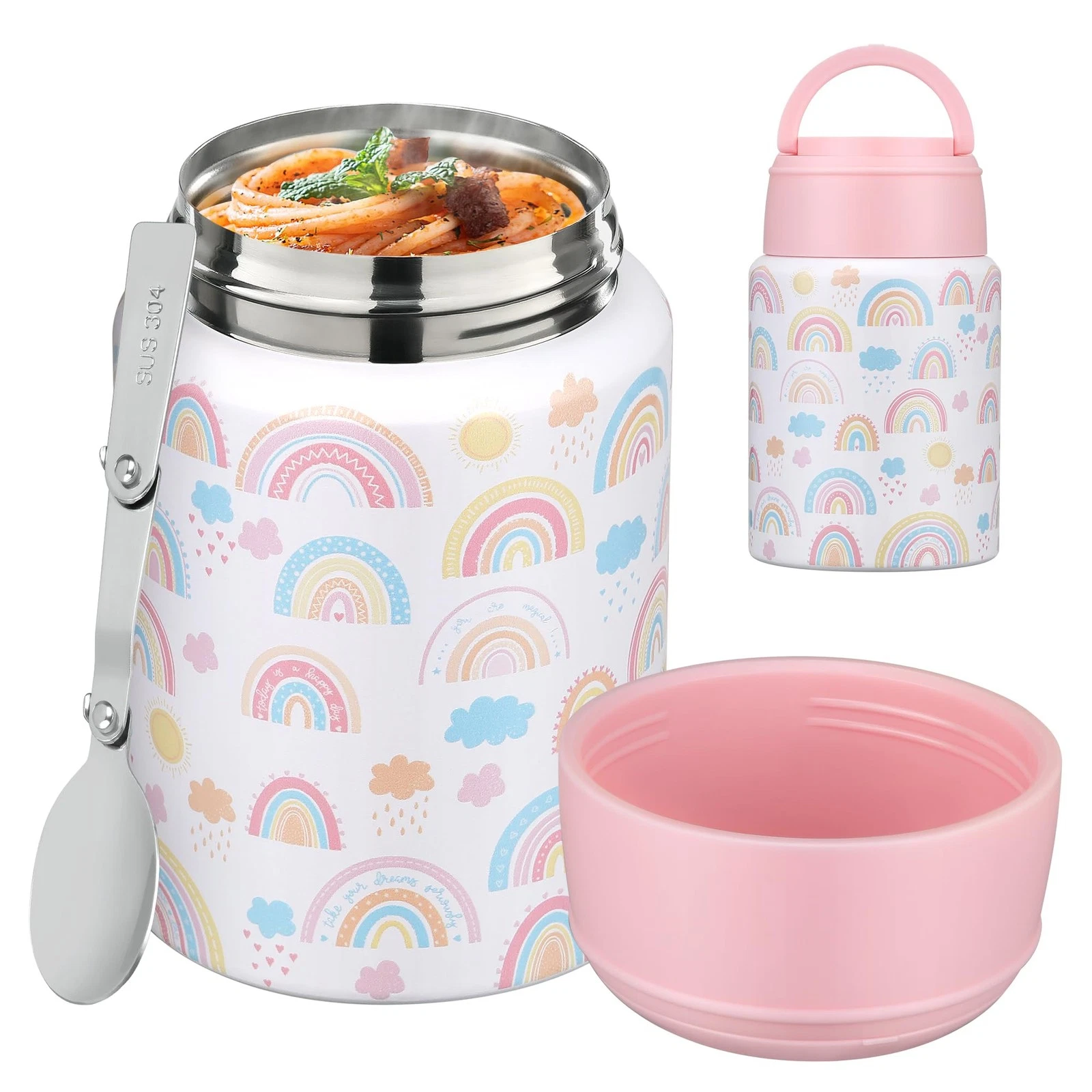 Soup Thermo for Hot Food Kids 16oz Insulated Food Jar Leakproof Thermo Lunch ...