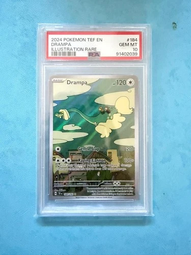 PSA 10 Drampa 184/162 Illustration Rare Temporal Forces Pokemon Card