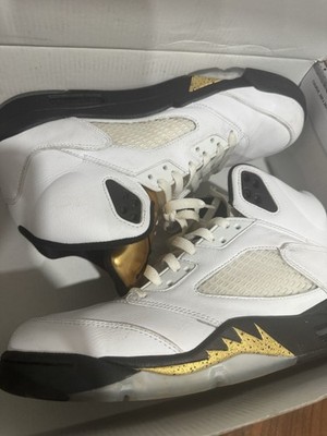 Jordan 5 Retro Olympic 2016 Gold Sneakers Mens Size 10.5 Shoes 136027-133