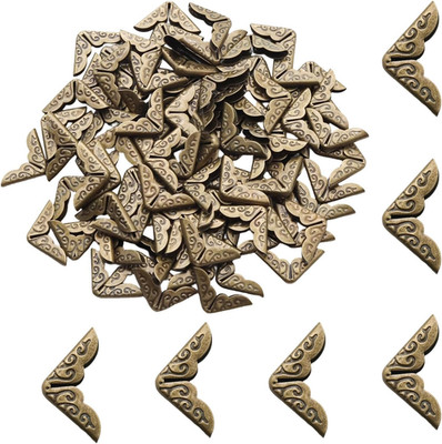 100Pcs 15Mm / 3/5'' Bronze Metal Book Corner Protectors, Vintage Photo Corner Pr