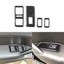 Real Carbon Fiber Window Lift Switch Panel Cover Trim For VW Passat NMS B7 12-19