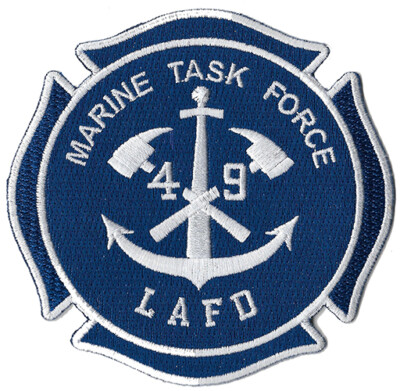 LAFD Marine Task Force 49 Anchor Blue Design  / NEW  Fire  Patch