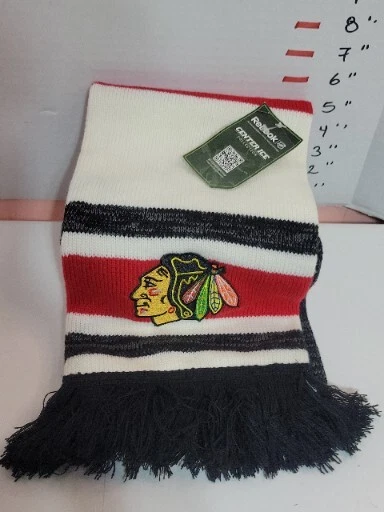 Bufanda tejida jacquard Chicago Blackhawks Center Ice Collection-s404z Foto 2 de 4