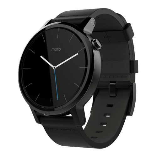 Motorola Moto 360 42mm Black Stainless Steel Case Black Classic Buckle (00903NA… - 第 1/1 張圖片