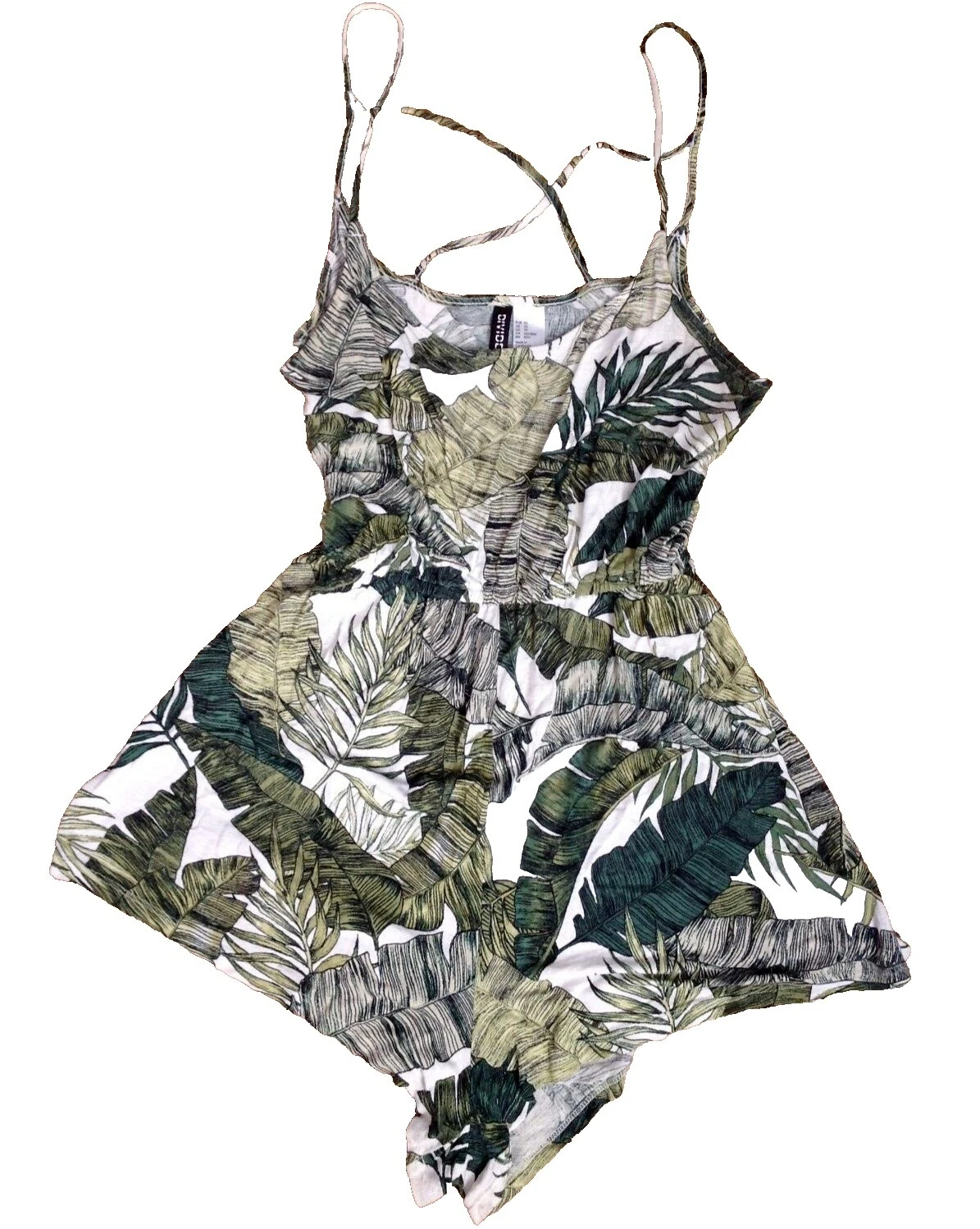 H&M 粘纤印花连体裤和连裤女