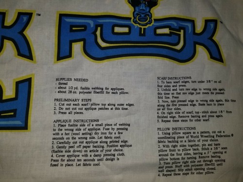 WWF THE ROCK STONE COLD STEVE AUSTIN WRESTLING COTTON PANEL FABRIC 1 YARD - Picture 4 of 4