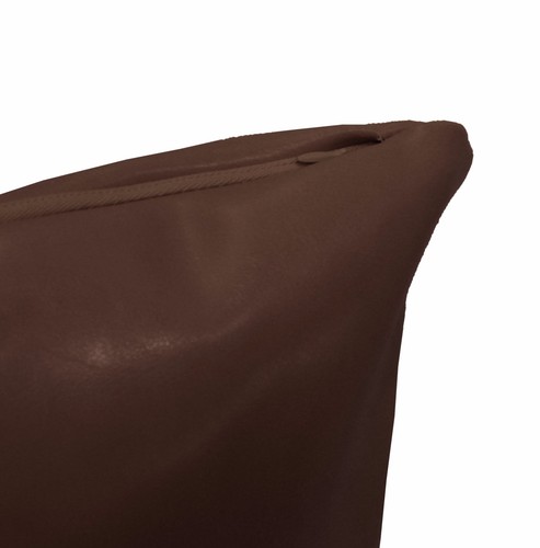 pe244a Fair Brown Faux Leather Classic Pattern Cushion Cover/Pillow Case Custom - Picture 3 of 6