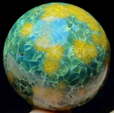 271g Ocean Jasper Eyes Sphere Ball Gemstone Polished Crystal Reiki Healing 