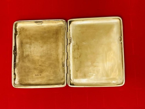 Antique Cigarette case Sterling Silver 84 Sample Empire russe Gilding Burin 149g - Picture 4 of 8