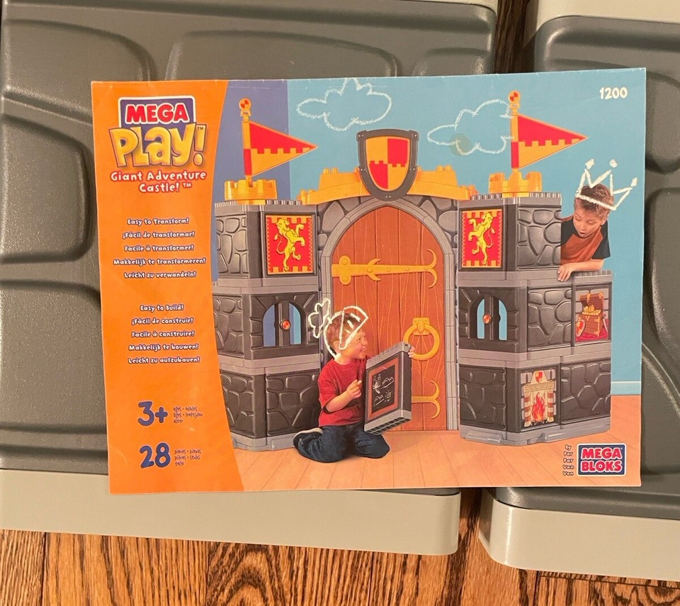MegaPlay! Mega Bloks GIANT ADVENTURE CASTLE Pretend Medieval Blocks ...