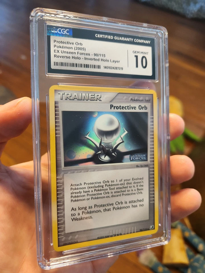 (TOP POP 3) CGC 10 GEM MINT Pokemon EX Unseen Holo Error Protective Orb 90/115 - Image 2 of 4