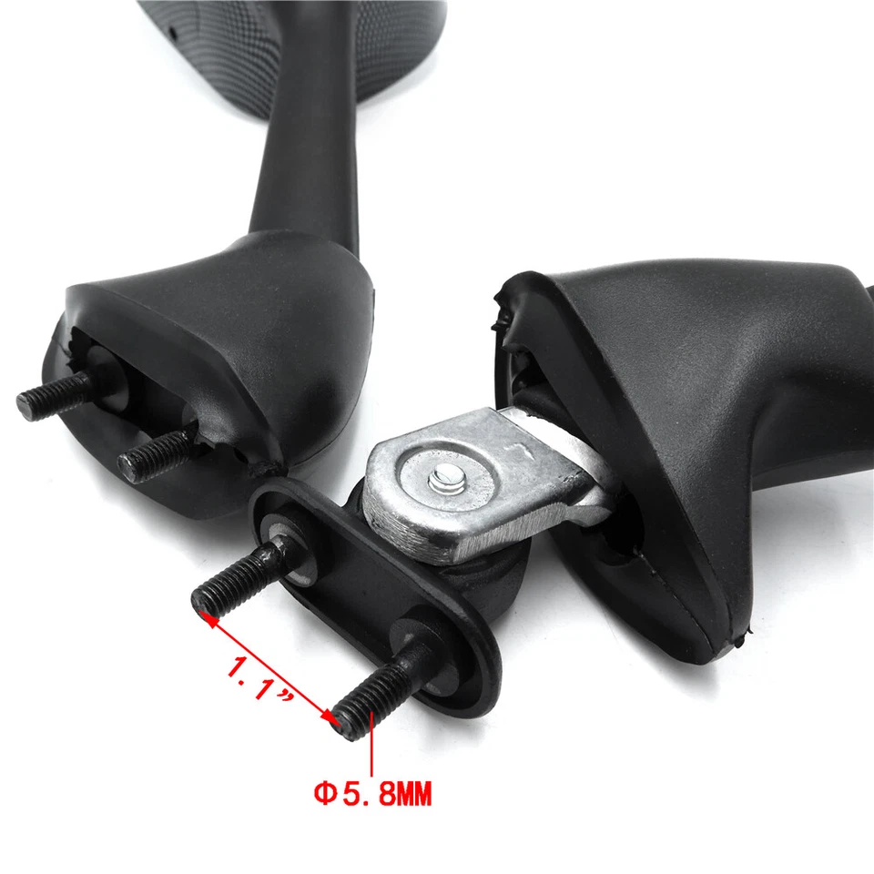 Espejos retrovisores de carreras de repuesto OEM para Yamaha YZF R1 2007 2008 YZF R6 2006 carbono Foto 3 de 4