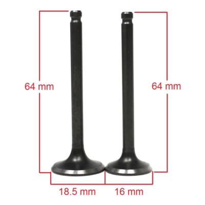 50cc 60cc 80cc 100cc GY6 Engine 64mm Intake Exhaust Valves 139QMB 139QMA ATV