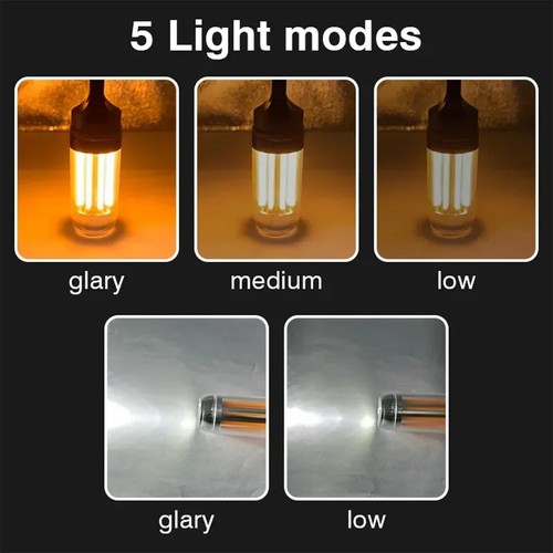 Usb Rechargeable Led Camping Light Lantern Outdoor Bulb Emergency Lamp Portable - Picture 3 of 10
