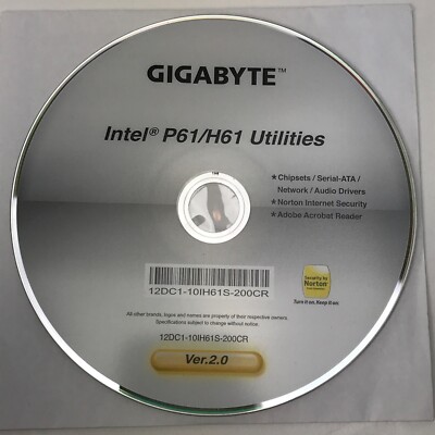 Gigabyte Intel P61/H61 Utilities Disc Ver. 2.0 12DC1-10IH61S-200CR