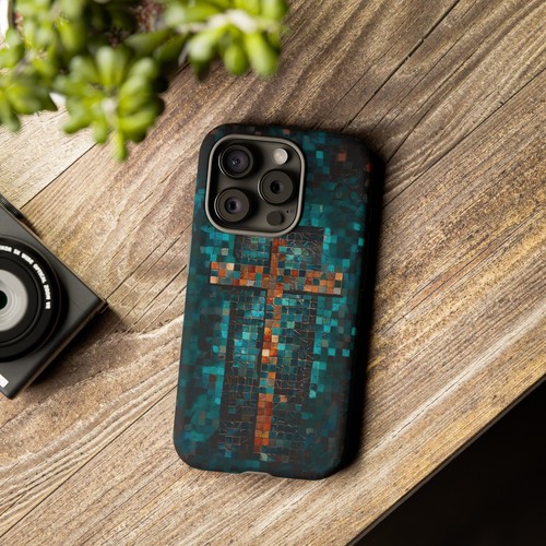 Phone Ink - Tough Case for iPhone Galaxy Pixel - Mosaic Christian Cross - 第 10/181 張圖片