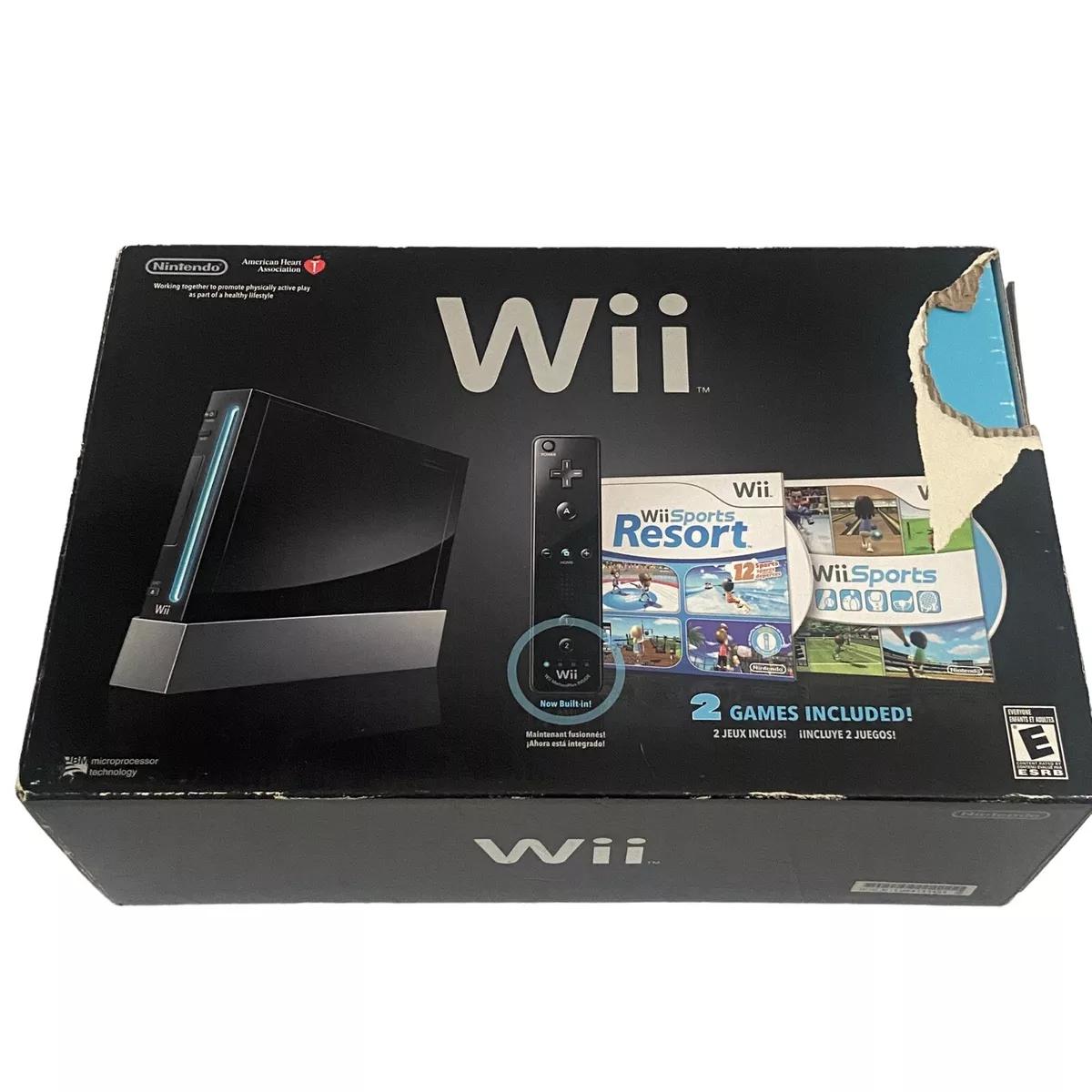 Nintendo Wii CONSOLE SUPER MARIO BROS SPORTS BUNDLE 4 GAMES SYSTEME