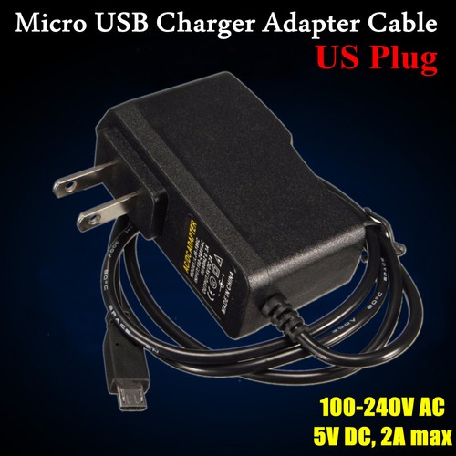 USA Plug 5V 2A Micro USB Charger Adapter Cable Power Supply F Raspberry Pi B+ B