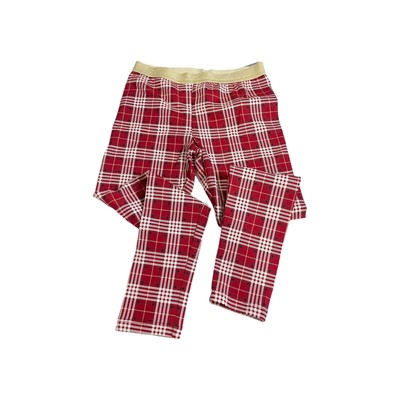 Carters Girls Size 8 Red Tartan Plaid Leggings Stretch Holiday Glitter NEW