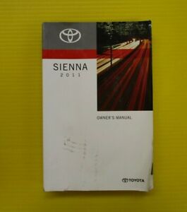 2011 Toyota Sienna Minivan Owners Owner's Manual OEM | eBay