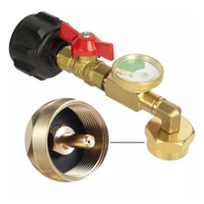 Propane Gas Refill Adapter 1 Lb Cylinder Tank Coupler Heater Brass Adaptor SCH