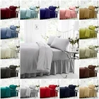 Non Iron Percale Fitted Valance Bed Sheets Linen Poly Cotton 180 Thread Count