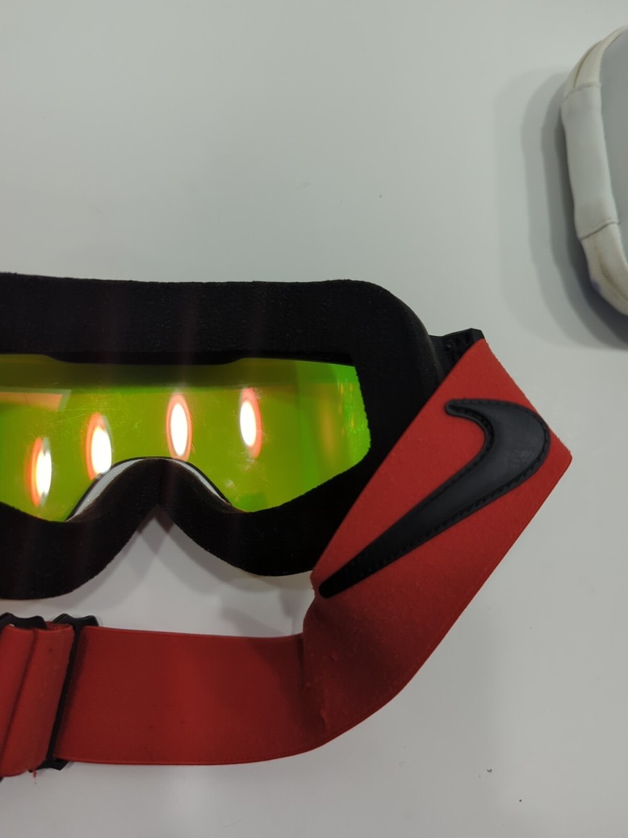 Nike SB FADE Ski Snowboard Goggles White Red Black With Case