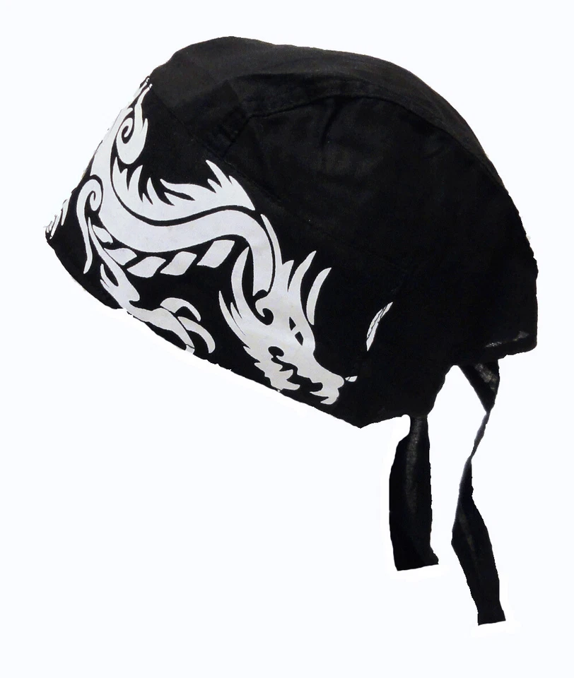 6pc Skull Caps Sweat Do Rag Head Wrap Dew Bandana 100% Cotton Motorcycle Biker - Image 3 of 4