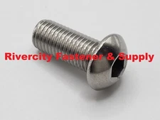 5/16-24x3/4 Stainless Button Allen Head Bolts 5/16x24 x .75 Screws 5/16x24x3/4"