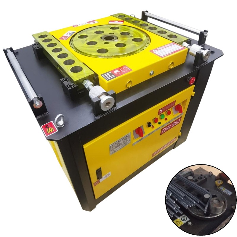 220V Electric Rebar Bending Machine 1/4'' to 2" Steel Bar Pipe Bender 0-180°