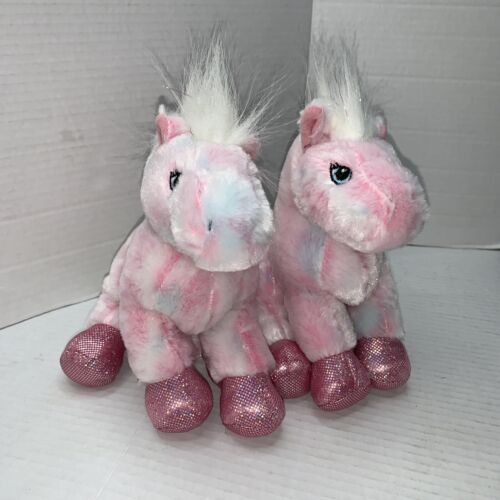 Twin Ganz Webkinz Pink Pony and Lil Kinz White Unicorn plush stuffed animals - Picture 8 of 20