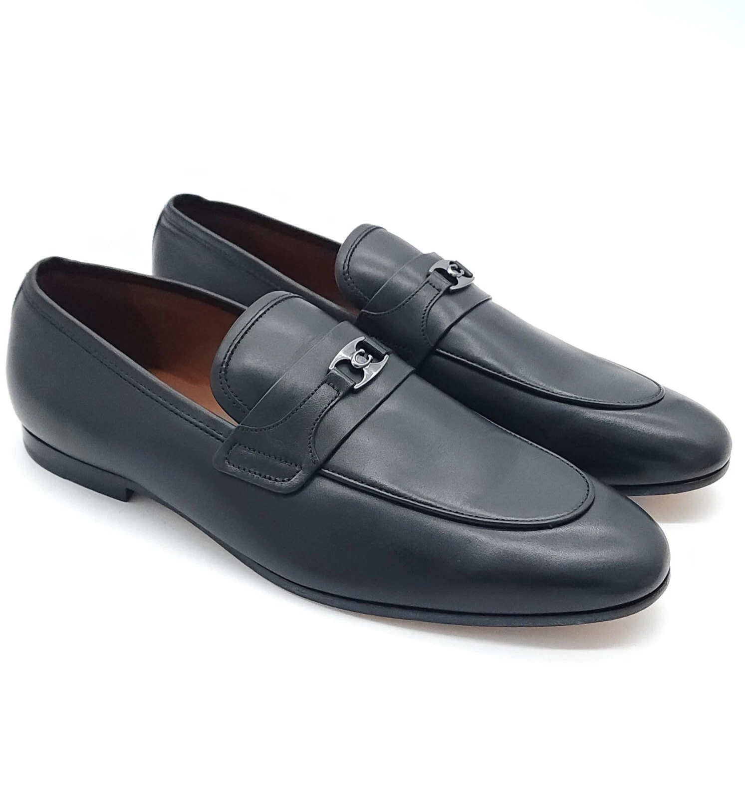 Scarpe Coach Uomo Tanner Nero Mocassino Slip On Elegante Logo Taglia 11 5