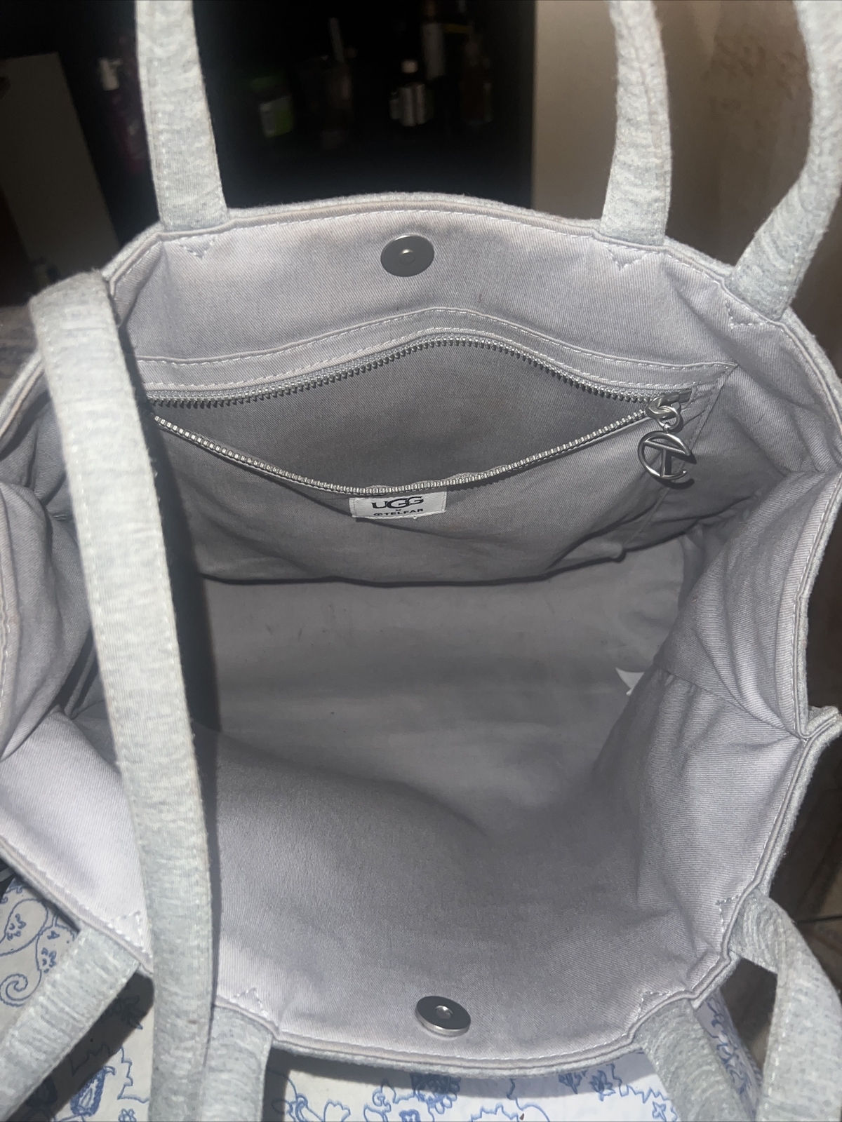 Telfar X UGG Fleece Shopping Bag Medium Heather Grey image 3