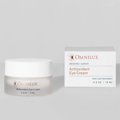 Omnilux Brighten & Depuff Antioxidant Eye Cream Anti-Aging, 0.5oz / 15ml