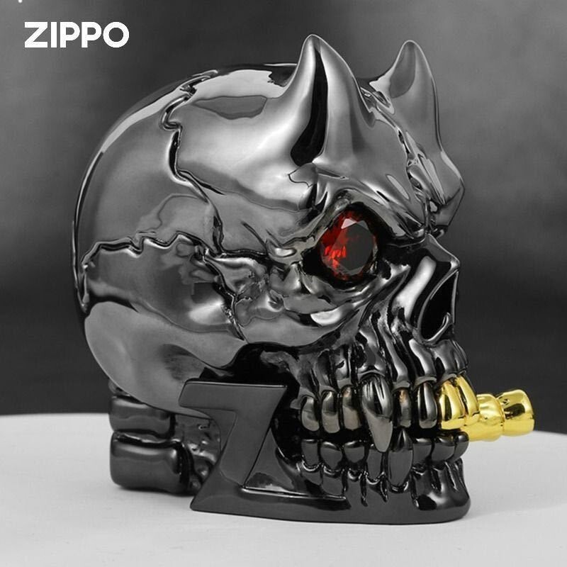 ‼️ピヨ‼️MAISON SPECIAL シルバー クロッグ New Zippo oil Lighter skull Black with box | eBay