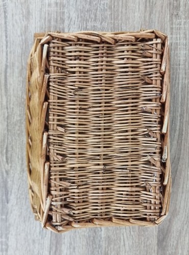 Wicker Rattan Storage Basket H15 x W23 x L31cm Vintage.. - Picture 14 of 24