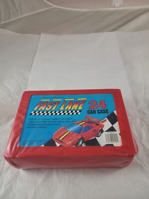 Vintage 1990 Fast Lane 24 Car Case Red TOYS R US Trays Not Included