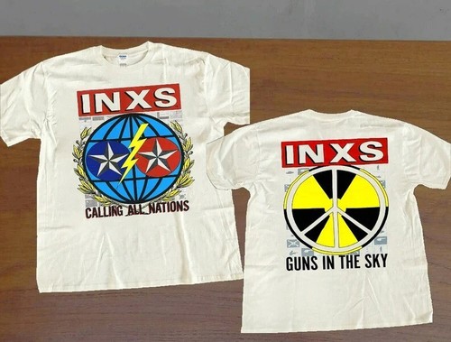 Vintage 1980’s INXS Calling All Nations Tour Gun In The Sky T-Shirt