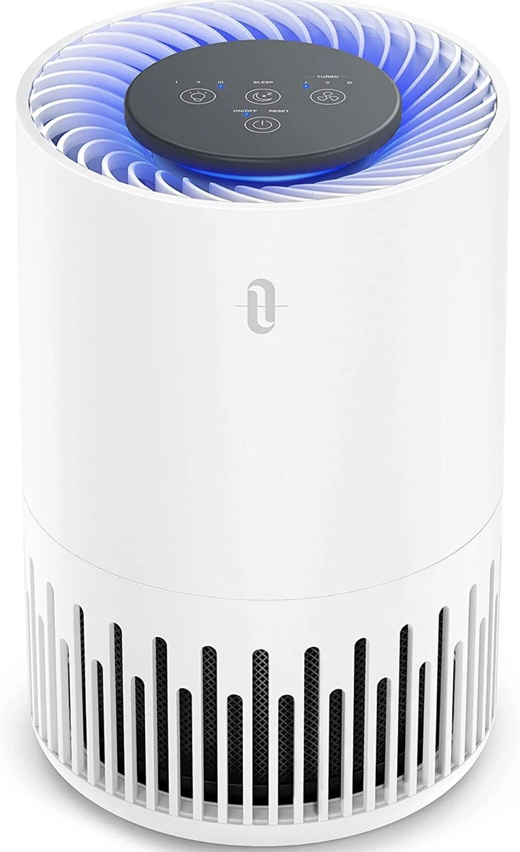 TaoTronics HEPA Air Purifier for Home Allergens Smoke Pollen Pets Hair White