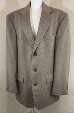 Oscar de la Renta Brown Wool Cashmere Blend Sport Coat Blazer Men  s Size 42R