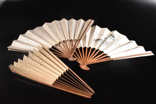 F5098: Japanischer Holzpapier Klappventilator/Sensu Konvolut Verkauf - Bild 2 von 9