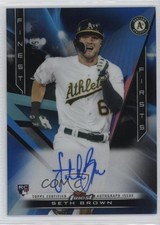 2020 Topps Finest Firsts Blue Refractor 51/150 Seth Brown #FFA-SB Auto 0s3